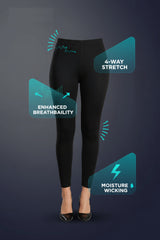 Shsuvia Women Cropped Leggings – Pack of 2 Black & Coral