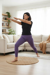 Shsuvia Women Cropped Leggings – Pack of 2 Lavender & Rani Rose