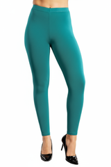 Rama Green Shsuvia Women's High Waist Stretchable Cotton Legging-Soft slim fit tights for gym, yoga and daily wear.