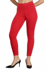 Coral Shsuvia Women's High Waist Stretchable Cotton Legging-Soft slim fit tights for gym, yoga and daily wear.