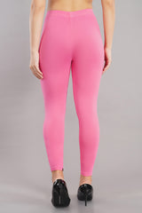 Shsuvia Women Cropped Leggings – Pack of 2 Stone & Baby Pink