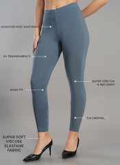 Shsuvia Women Cropped Leggings – Pack of 2 Airforce Green & Stone