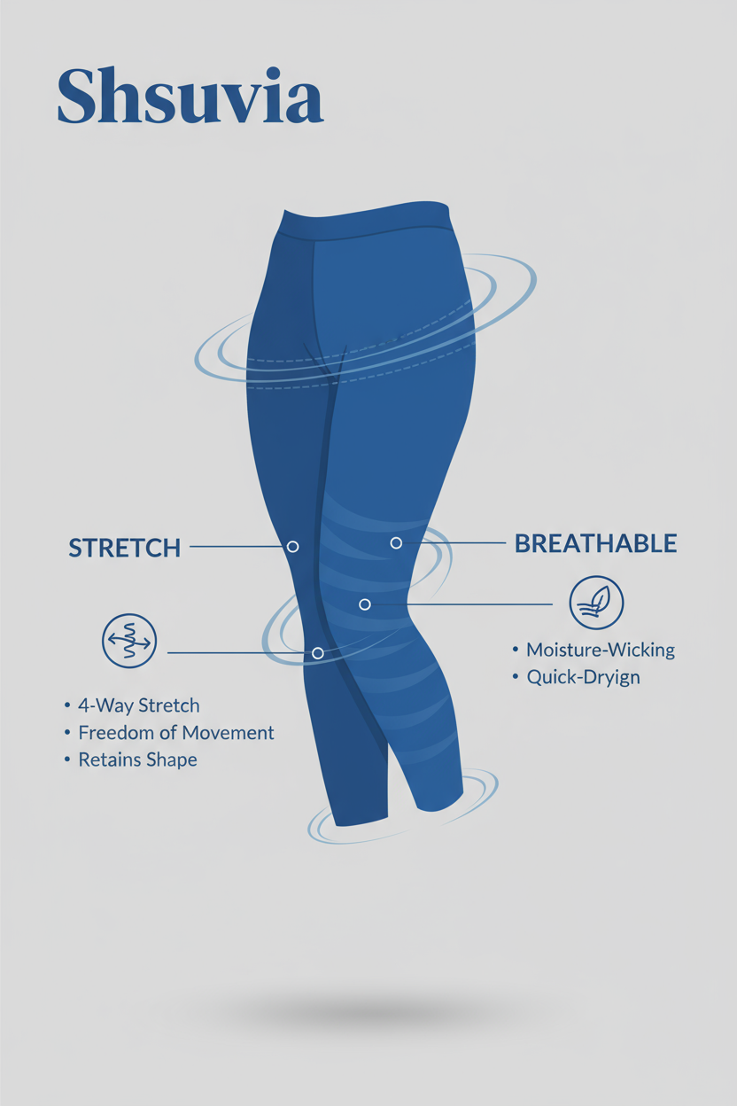 Shsuvia Women's Mid Waist Stretchable Ankle Length Legging