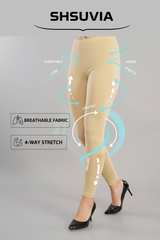 Skin Shsuvia Women's High Waist Stretchable Cotton Legging-Soft slim fit tights for gym, yoga and daily wear.