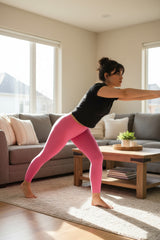 Shsuvia Women Cropped Leggings – Pack of 2 Baby Pink & Biscuit