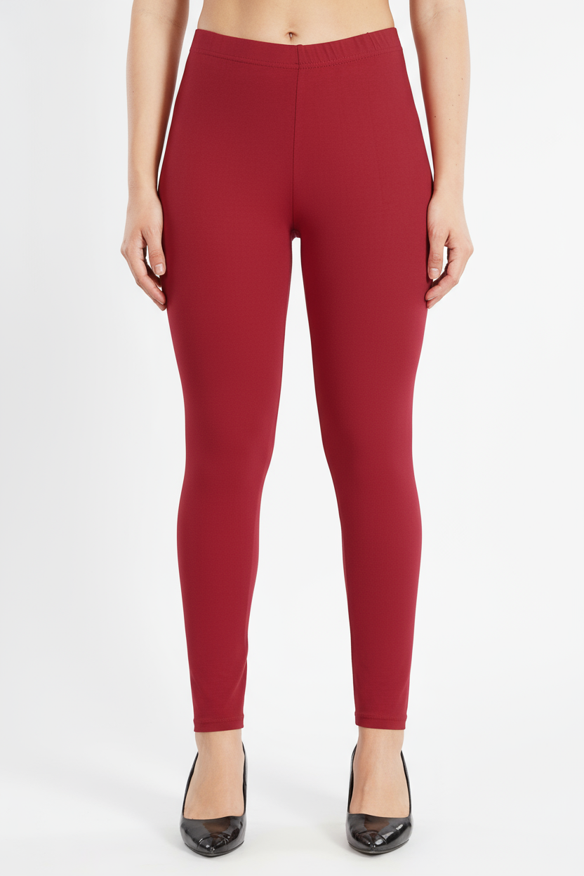 Shsuvia Women's Mid Waist Stretchable Ankle Length Legging