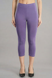 Shsuvia Women's Mid Waist Stretchable Cropped 3/4th Length Leggings