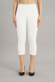 Shsuvia Women's Mid Waist Stretchable Cropped 3/4th Length Leggings