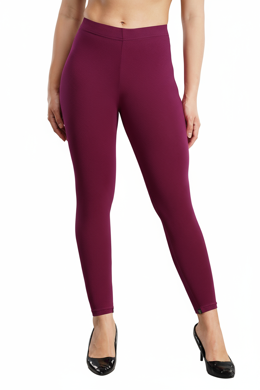 Shsuvia Women's Mid Waist Stretchable Ankle Length Legging