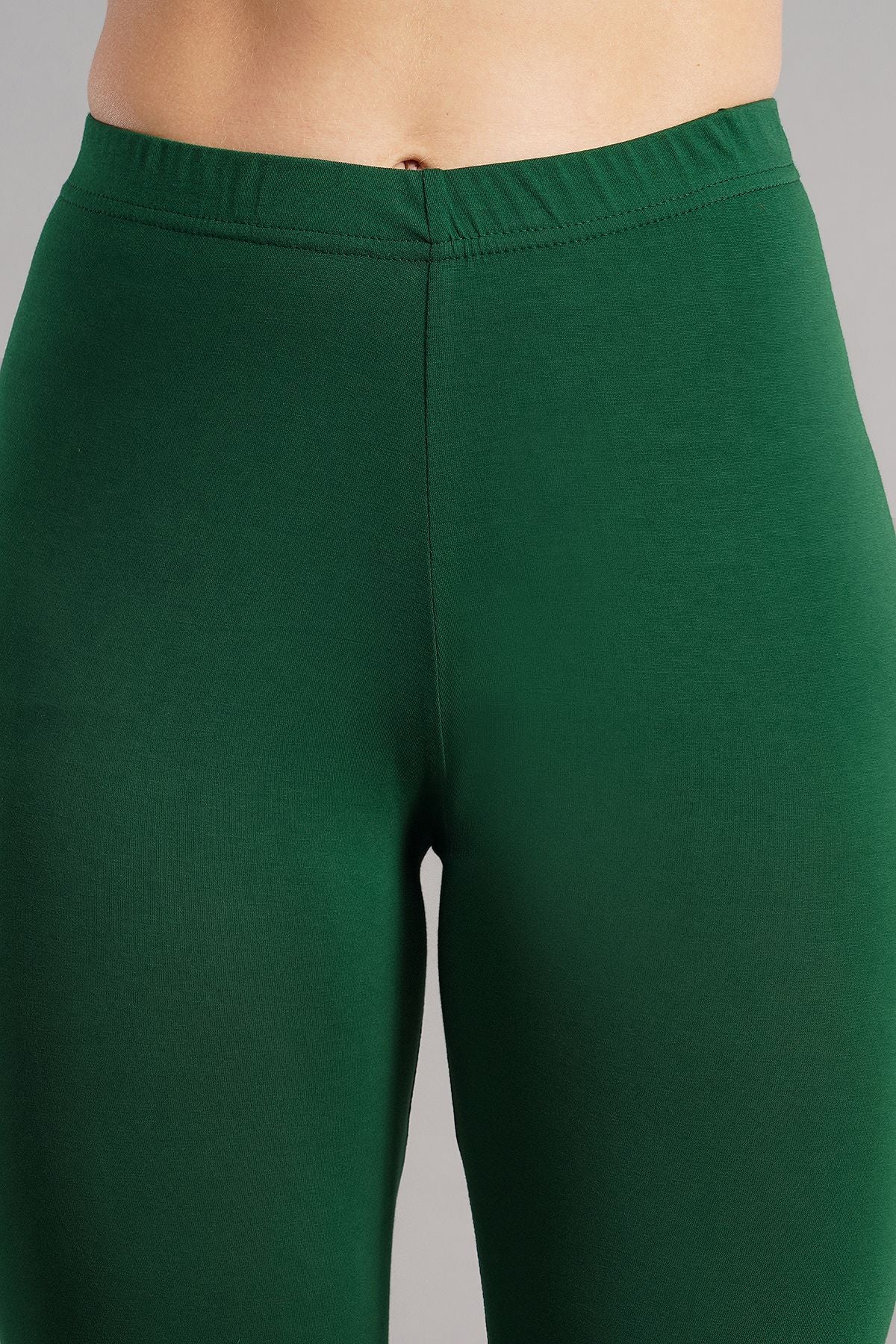 Shsuvia Women's Mid Waist Stretchable Cropped 3/4th Length Leggings