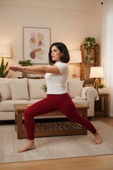 Shsuvia Women Cropped Leggings – Pack of 2 Maroon & Wine