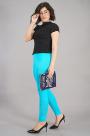 Shsuvia Women's Mid Waist Stretchable Ankle Length Legging