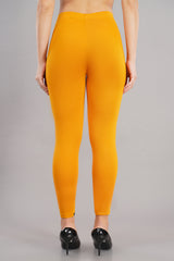 Shsuvia Women Cropped Leggings – Pack of 2 White & Mustard