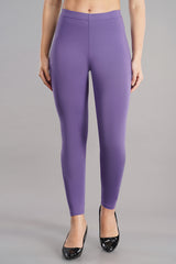 Shsuvia Women Cropped Leggings – Pack of 2 Lavender & Old Royal