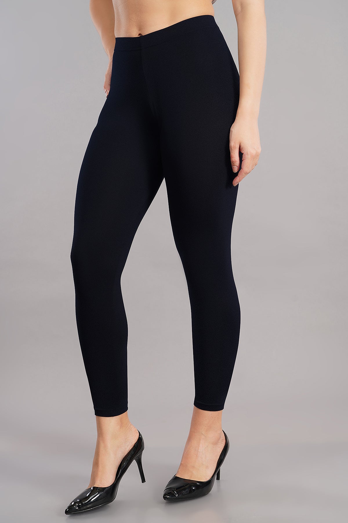 Shsuvia Women's Mid Waist Stretchable Ankle Length Legging