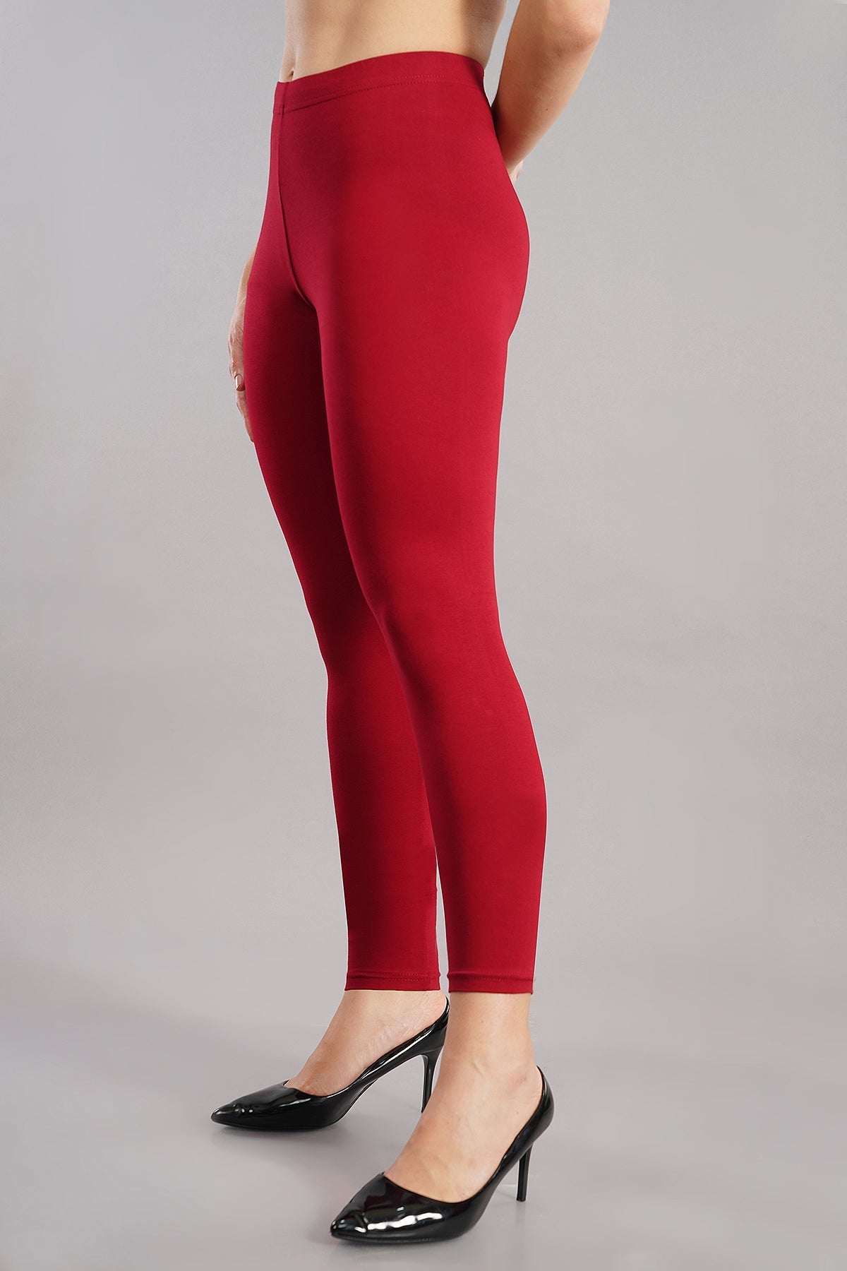 Shsuvia Women's Mid Waist Stretchable Ankle Length Legging