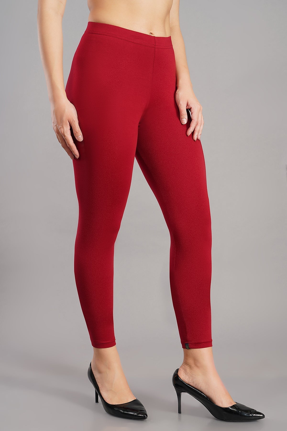 Shsuvia Women's Mid Waist Stretchable Ankle Length Legging