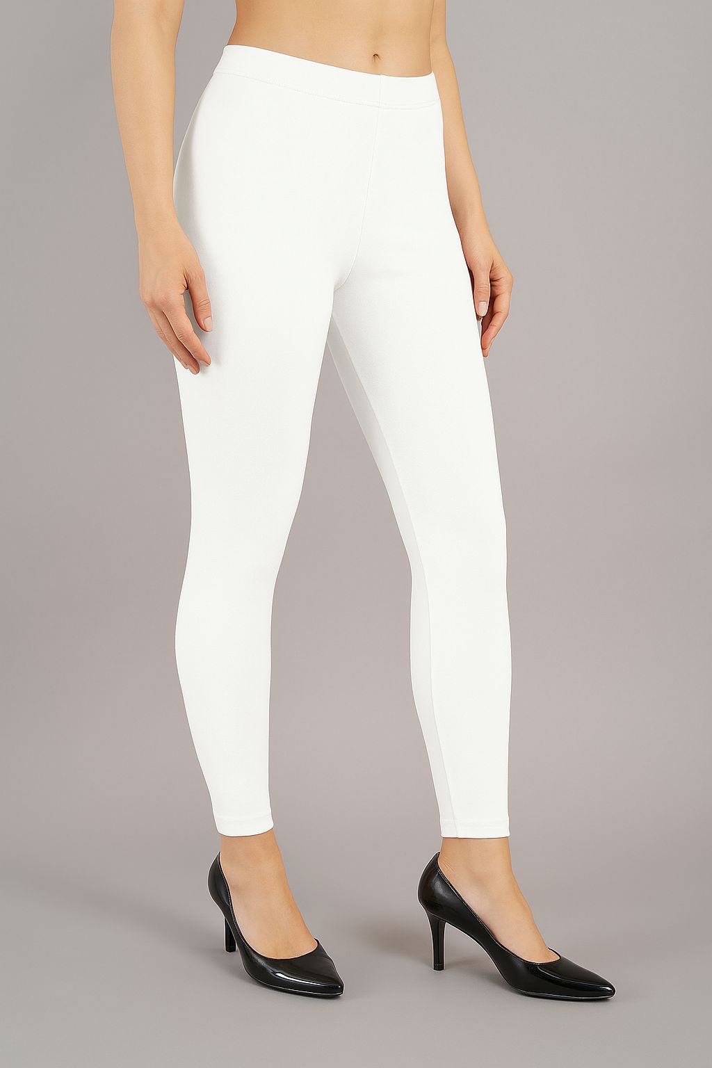 Shsuvia Women's Mid Waist Stretchable Ankle Length Legging