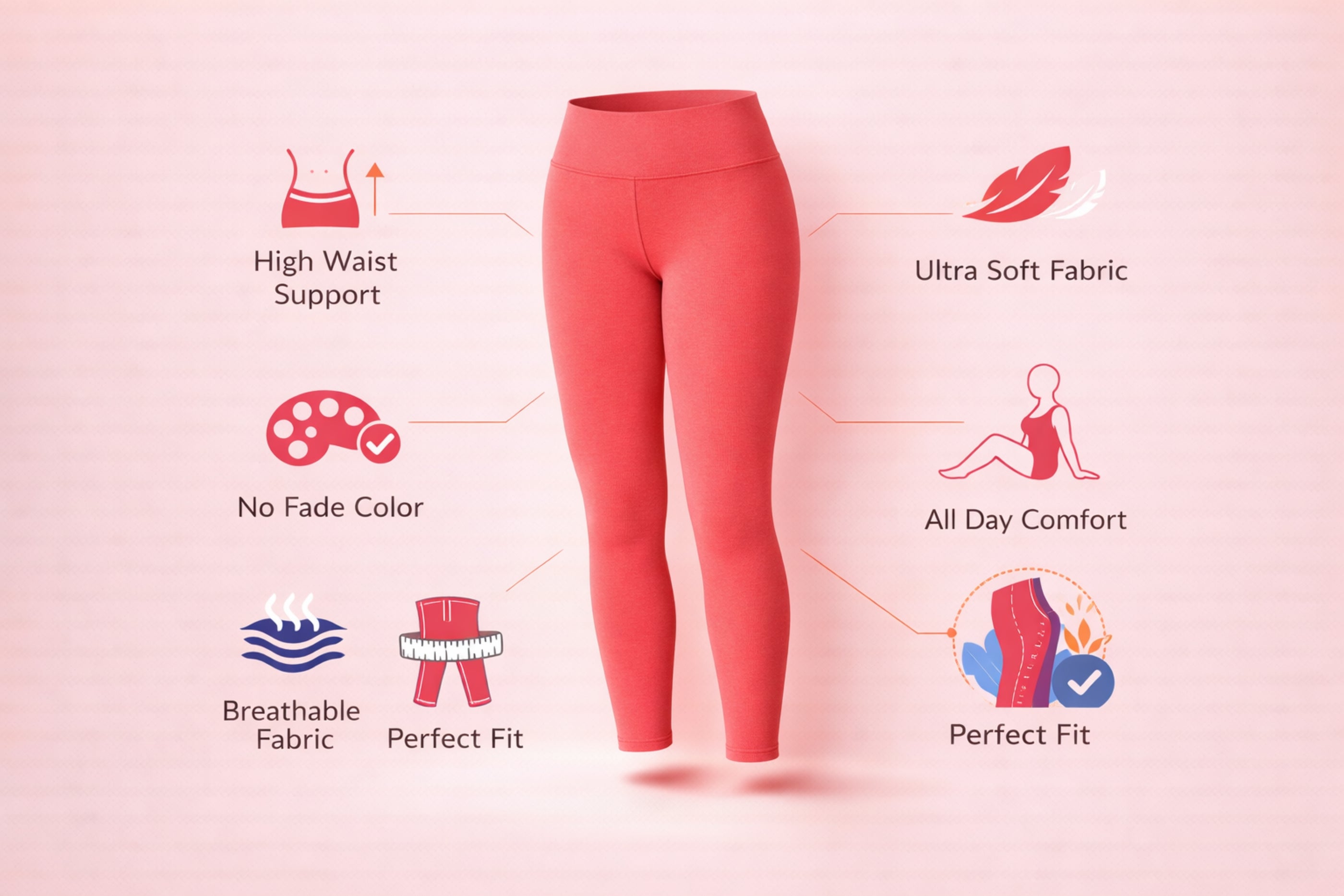 Shsuvia Women Ankle Length Leggings | Stretchable Comfortable Daily Wear Leggings