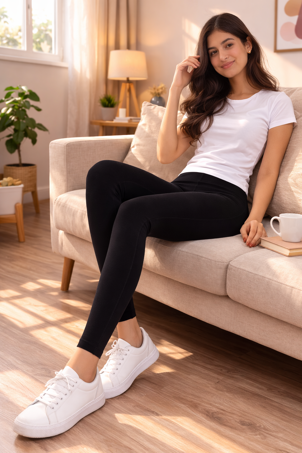 Shsuvia Women Ankle Length Leggings | Stretchable Comfortable Daily Wear Leggings