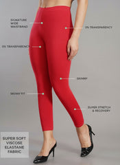 Shsuvia Women Cropped Leggings – Pack of 2 Coral & Airforce Green